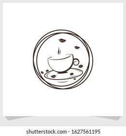 vintage retro coffee and cup logo design template, coffee brand logo design vector