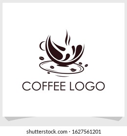 vintage retro coffee and cup logo design template, coffee brand logo design vector