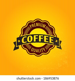 vintage retro coffee insignia and tag espresso classic product coffee bean formal right cafe mature sign elderly fancy letterpress latte mug science banner tea ethical moral letterhead visual graphica