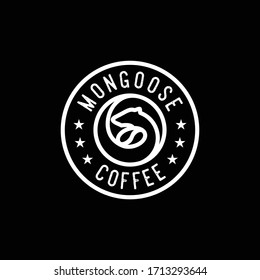 vintage retro coffee mongeese lebel logo design vector