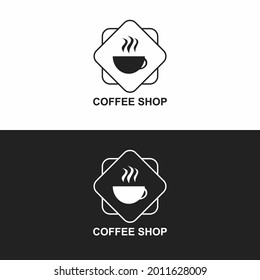 vintage retro coffee shop logo design illustration