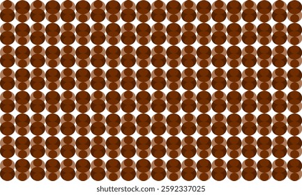 Vintage retro color seamless pattern with circles dot brown round vertical column strip on white background seamless repeat pattern, design for patter