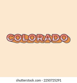 Vintage Retro Colorado Vector Design, a Timeless and Nostalgic Representation of the State of Colorado