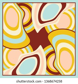 Vintage retro colorful abstract circles design