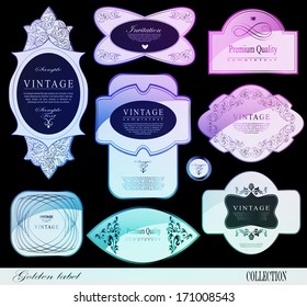 vintage and retro colorful label/Premium design elements.