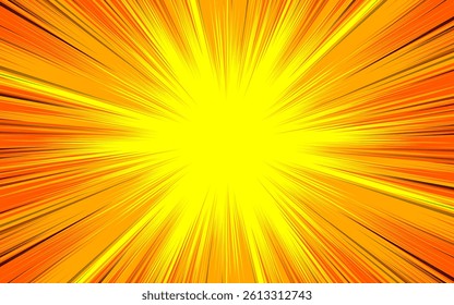 Vintage retro comic background with sun rays. vector illustration