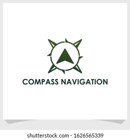 vintage retro compass navigation logo design template, adventure icon logo design vector