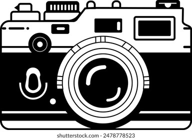 a vintage retro design camera illustration vector