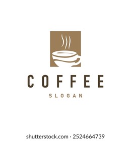 vintage retro design logo coffee bean drink simple concept illustration template
