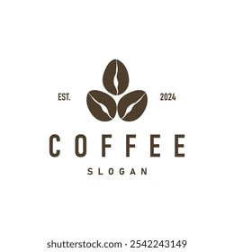 vintage retro design logotipo café bean bebe simples conceito ilustração modelo