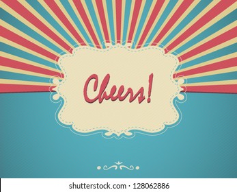 Vintage retro design template, vector illustration