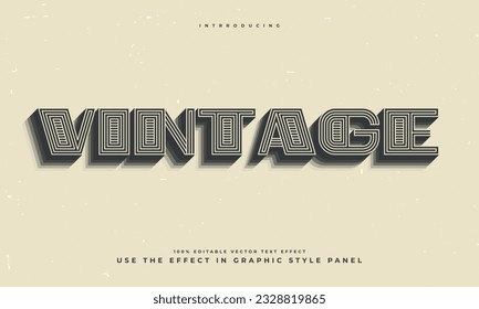 vintage retro editable text effect alphabet font typography typeface
