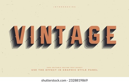 tipo de tipografía de tipo de letra de efecto de texto retro editable vintage