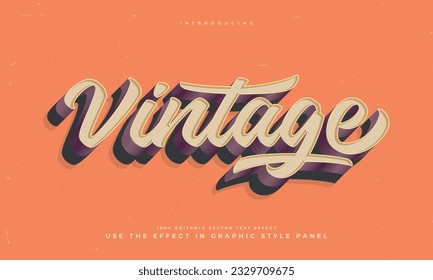 vintage retro editable text effect alphabet font typography typeface