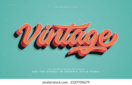 vintage retro editable text effect alphabet font typography typeface