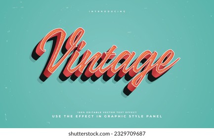 tipo de tipografía de tipo de letra de efecto de texto retro editable vintage