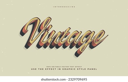 vintage retro editable text effect alphabet font typography typeface