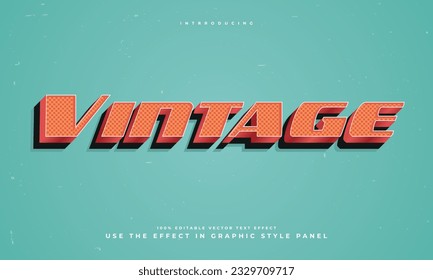 vintage retro editable text effect alphabet font typography typeface