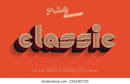 vintage retro editable text effect alphabet font typography typeface