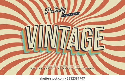vintage retro editable text effect alphabet font typography typeface