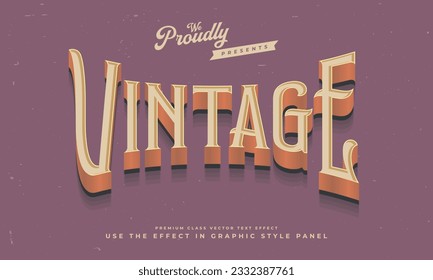 vintage retro editable text effect alphabet font typography typeface