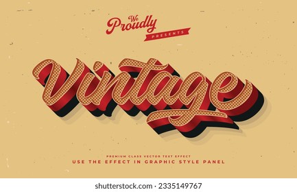 vintage retro editable text effect alphabet font typography typeface