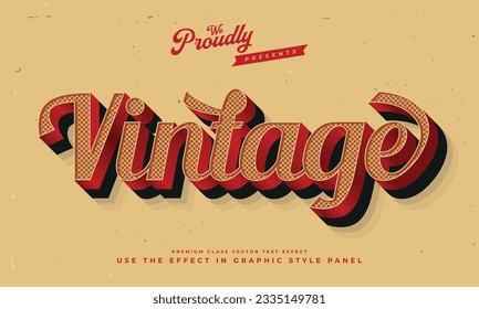 vintage retro editable text effect alphabet font typography typeface