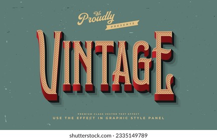vintage retro editable text effect alphabet font typography typeface