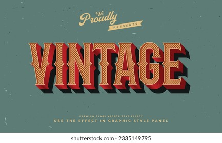 vintage retro editable text effect alphabet font typography typeface