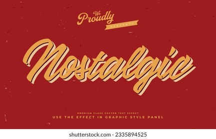 vintage retro editable text effect alphabet font typography typeface