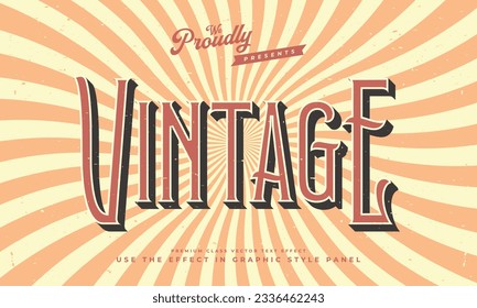 vintage retro editable text effect alphabet font typography typeface