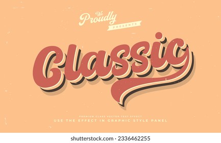 vintage retro editable text effect alphabet font typography typeface