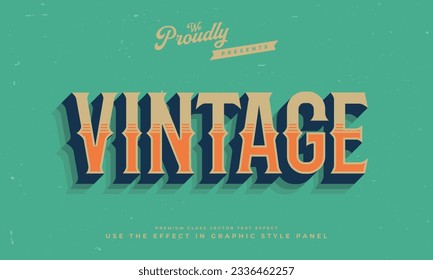 vintage retro editable text effect alphabet font typography typeface