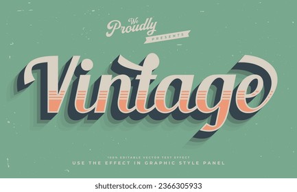 vintage retro editable text effect alphabet font typography typeface