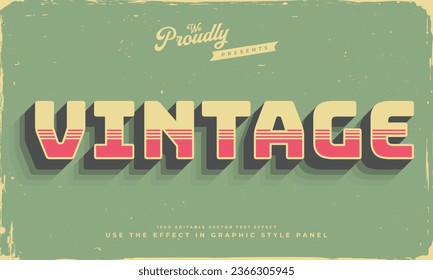 vintage retro editable text effect alphabet font typography typeface