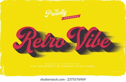 vintage retro editable text effect alphabet font typography typeface