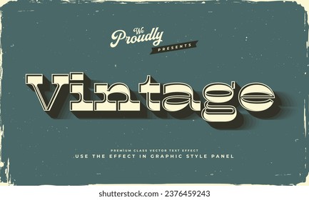 vintage retro editable text effect alphabet font typography typeface