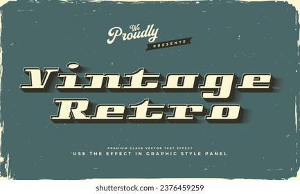vintage retro editable text effect alphabet font typography typeface