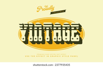 vintage retro editable text effect alphabet font typography typeface