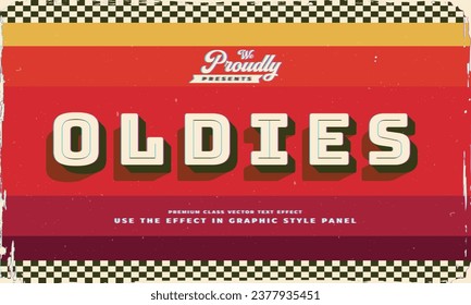 vintage retro editable text effect alphabet font typography typeface