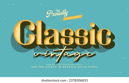 vintage retro editable text effect alphabet font typography typeface
