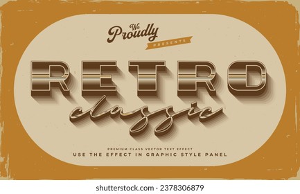 vintage retro editable text effect alphabet font typography typeface