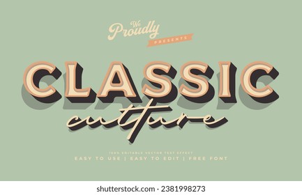 vintage retro editable text effect alphabet font typography typeface