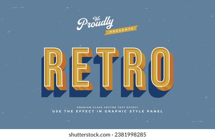 vintage retro editable text effect alphabet font typography typeface