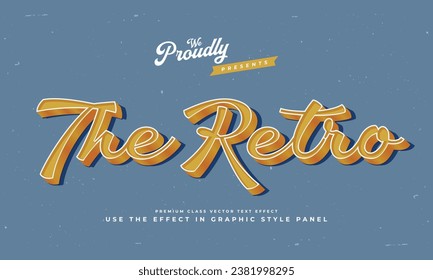 vintage retro editable text effect alphabet font typography typeface