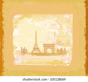 vintage retro Eiffel card