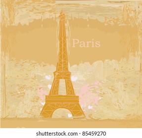 vintage retro Eiffel card