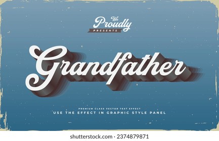 vintage retro embossed 3d realistic editable text effect alphabet font typography typeface