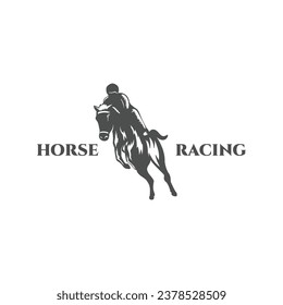 Vintage Retro Fast Strong Horse Racing for Sport Club Competition Torneo Logo Ilustración Vector