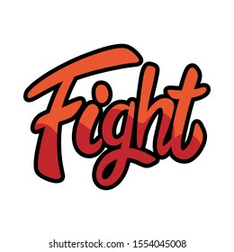 Vintage Retro Fight Lettering Word Isolated Stock Vector (Royalty Free ...